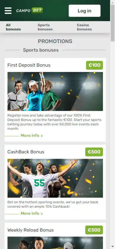 CampoBet Casino SE screenshot 7