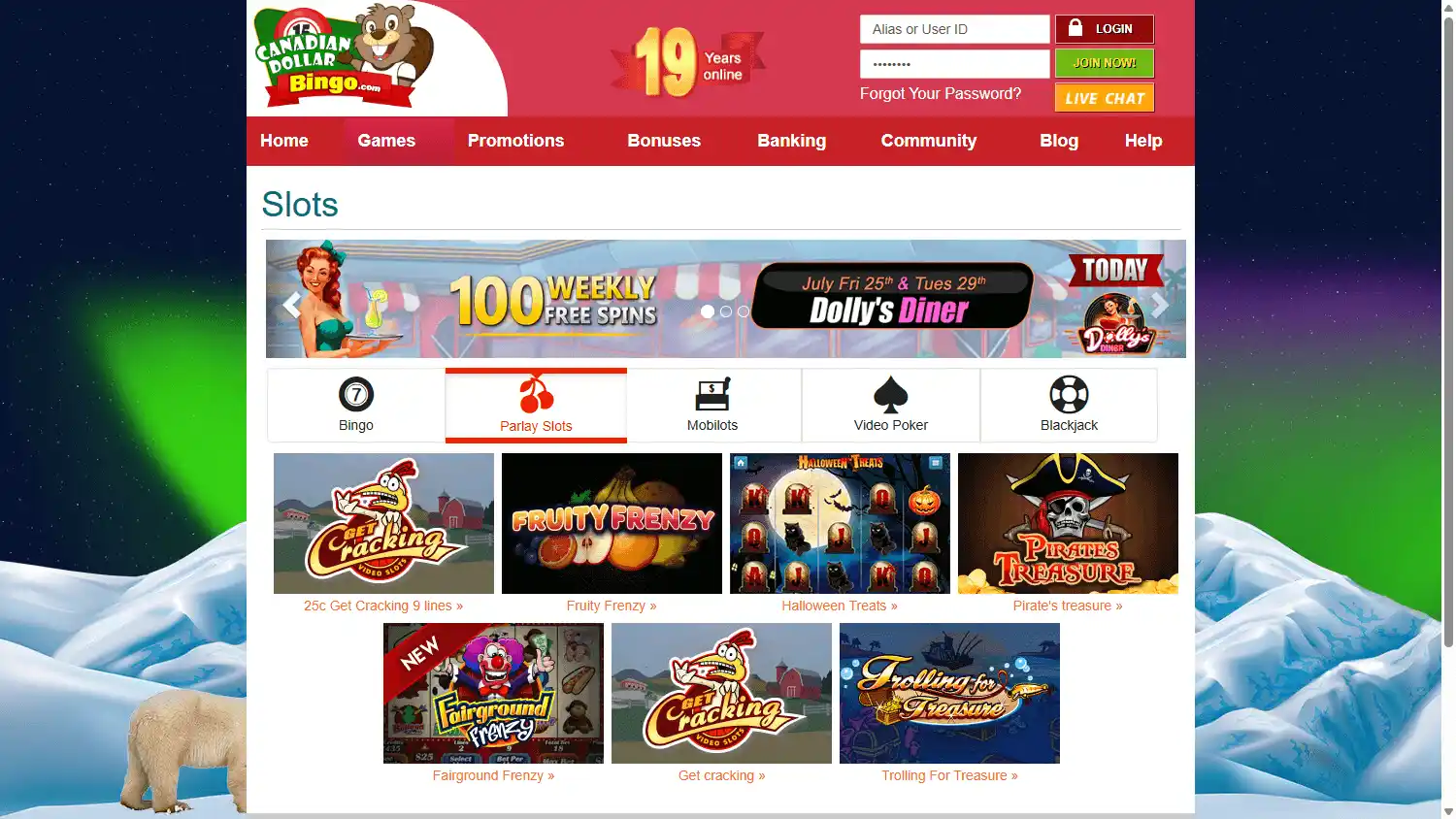 Canadian Dollar Bingo Casino screenshot 3