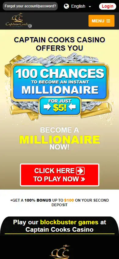 Captain Cooks Casino UK screenshot 3