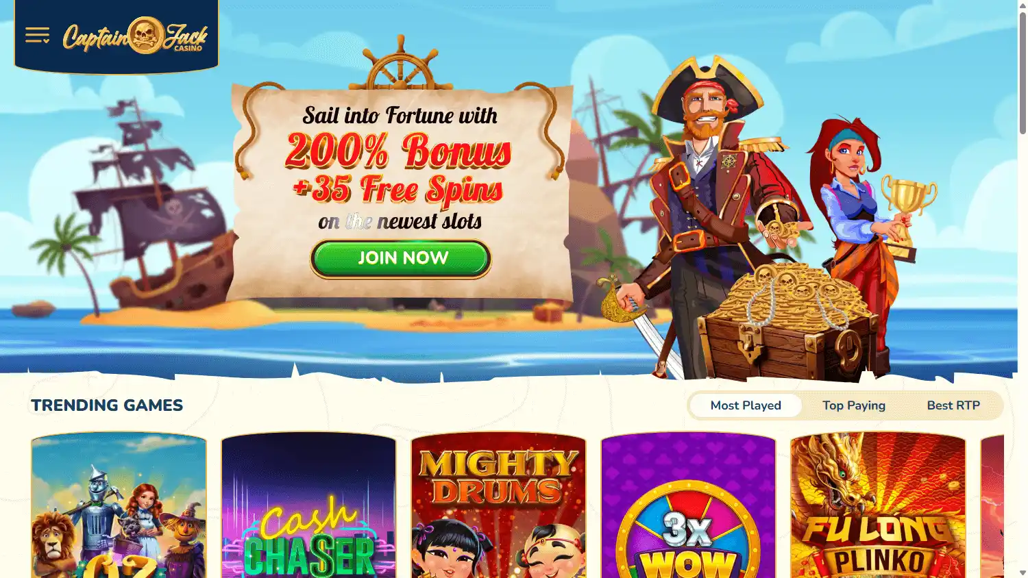 Captain Jack Casino screenshot 1