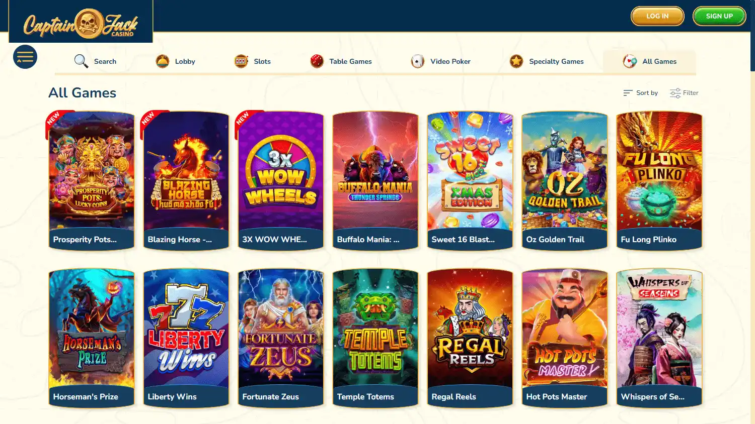 Captain Jack Casino screenshot 2