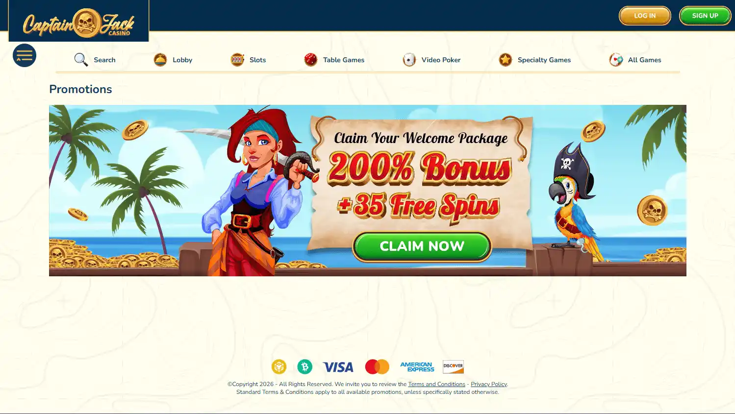 Captain Jack Casino screenshot 3