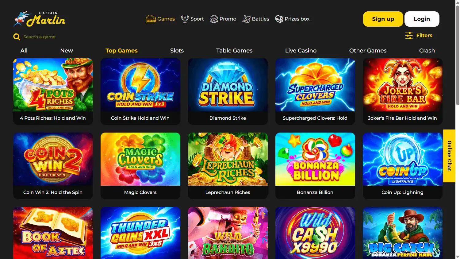Captain Marlin Casino screenshot 2