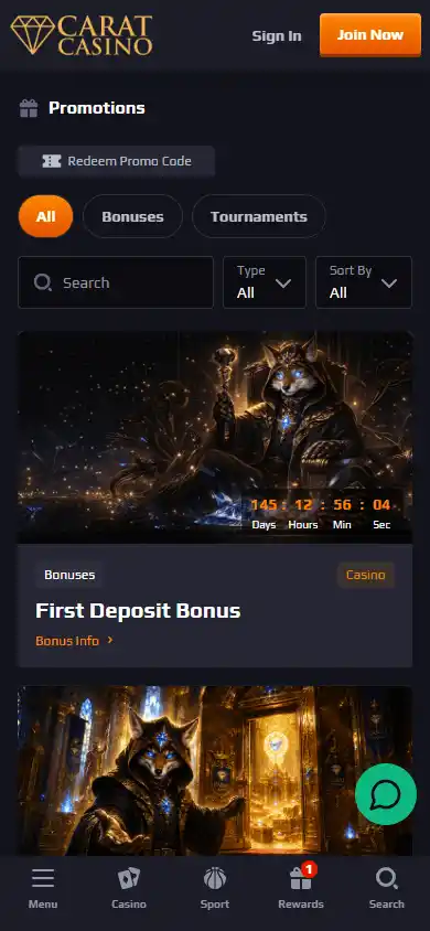 Carat Casino screenshot 6