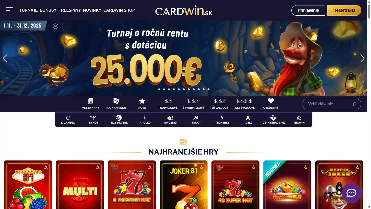 Cardwin Casino screenshot 1