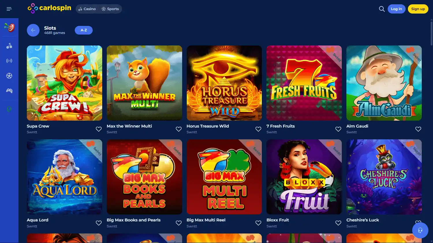 Carlospin Casino screenshot 2