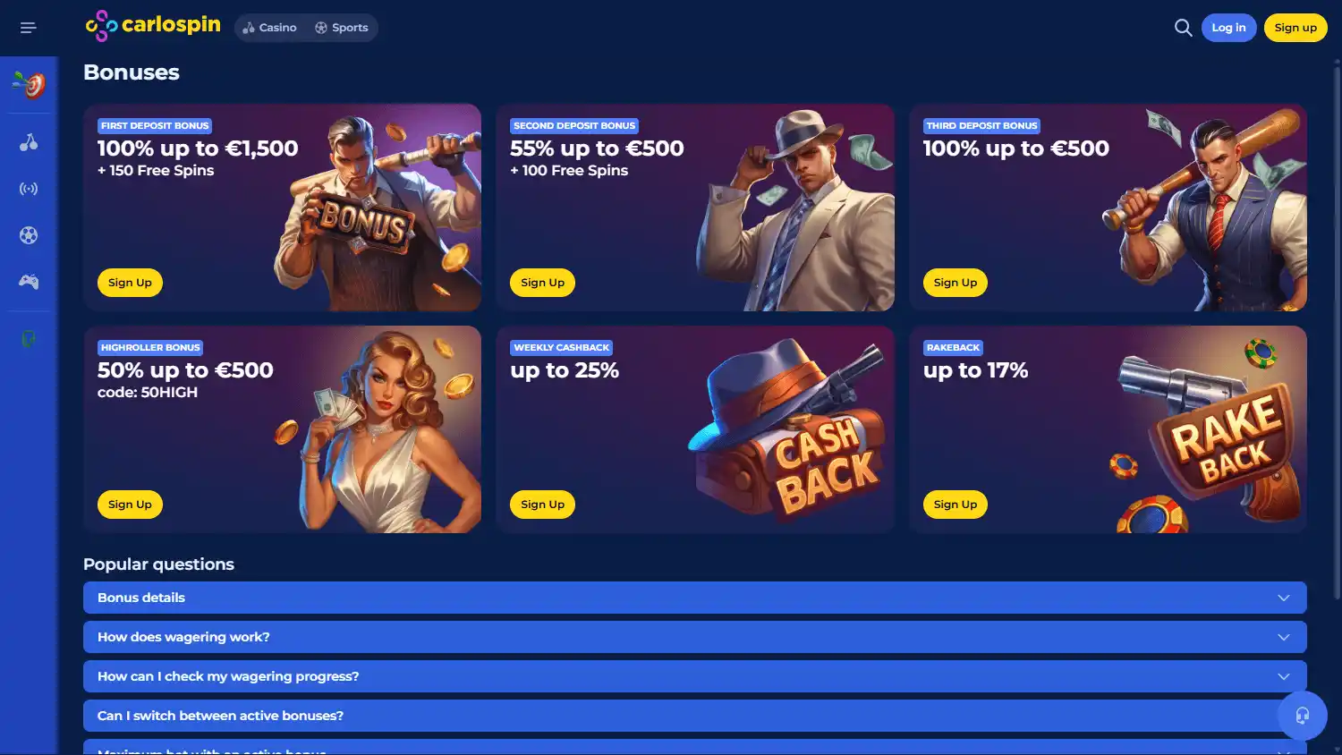 Carlospin Casino screenshot 3