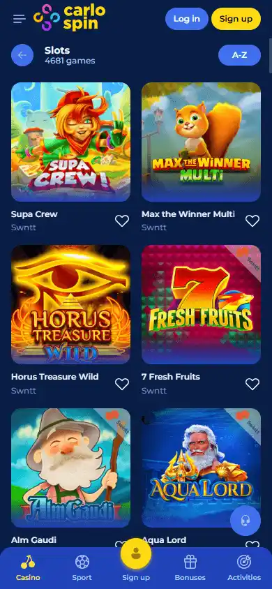 Carlospin Casino screenshot 5