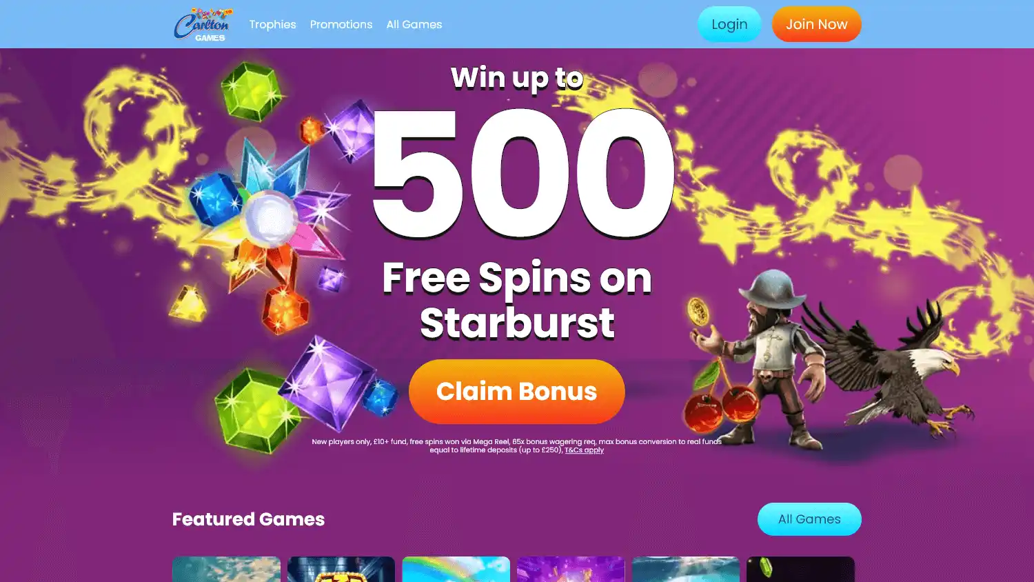 Carlton Games Casino screenshot 1