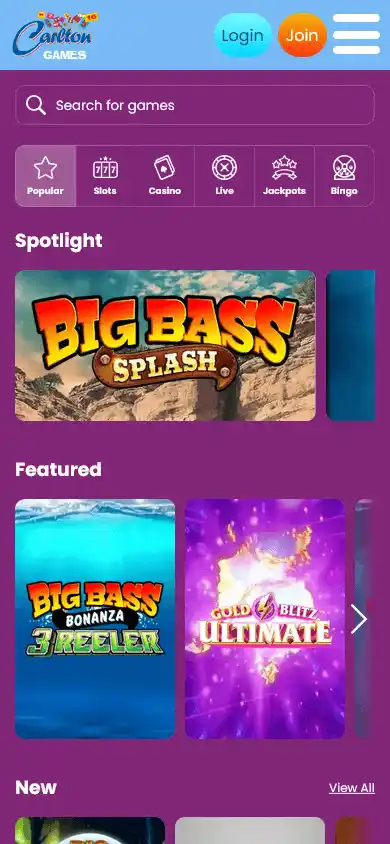 Carlton Games Casino screenshot 4