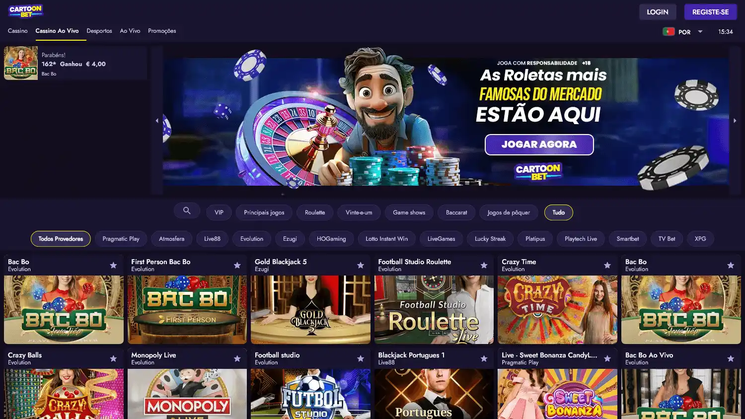 Cartoonbet Casino screenshot 1
