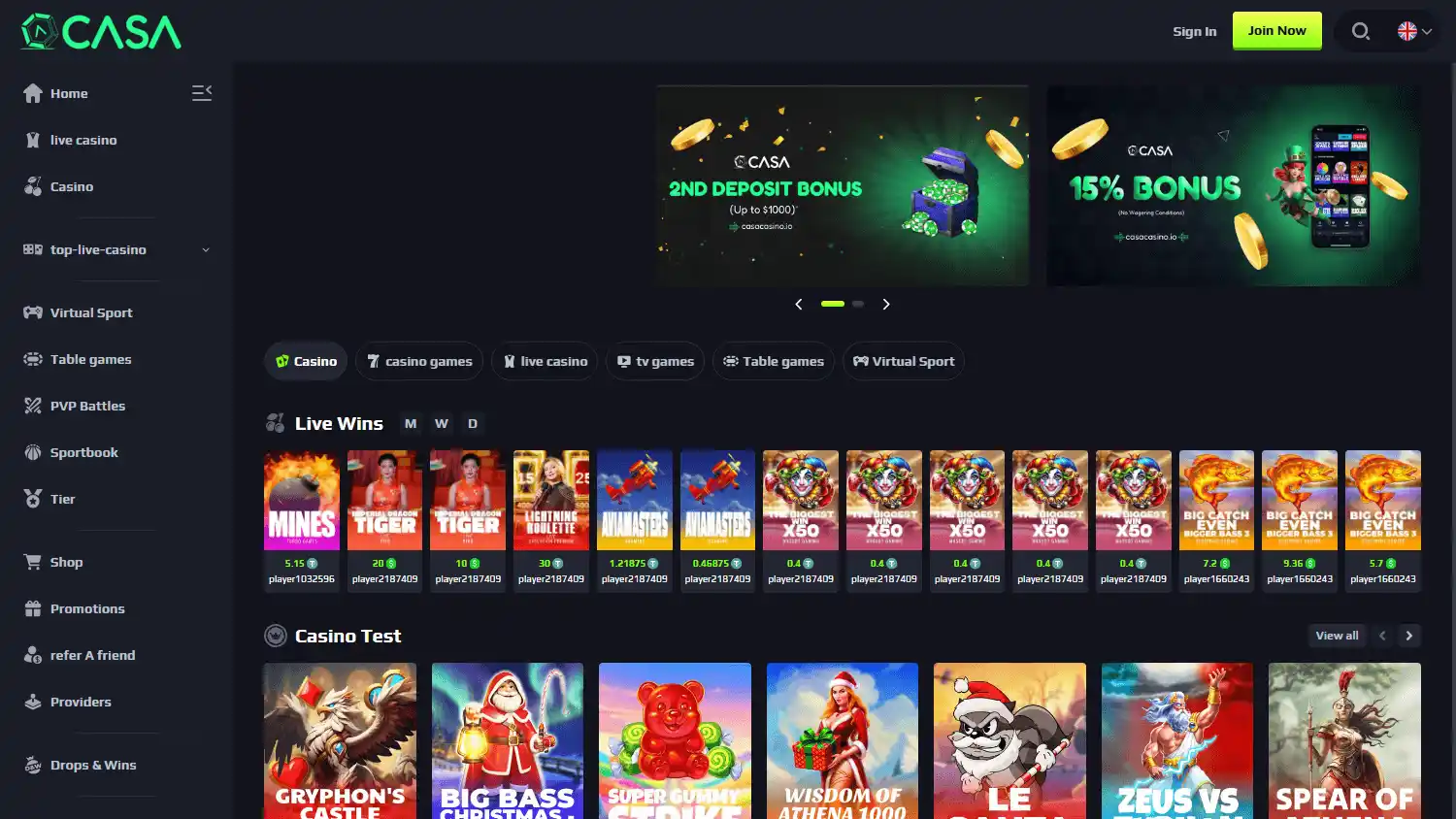 Casa Casino screenshot 2