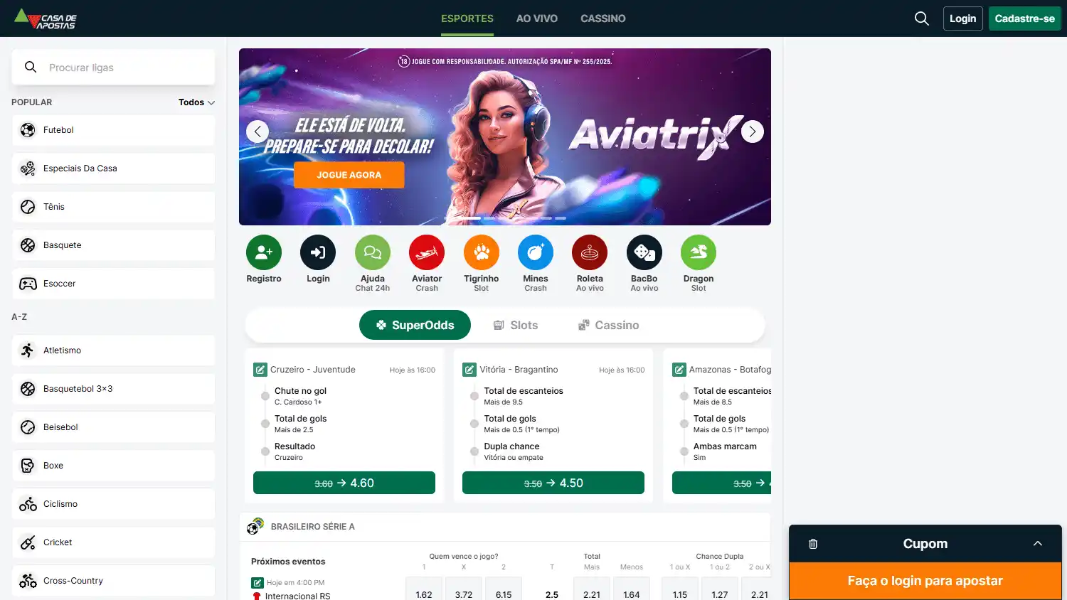 Casa de Apostas Casino screenshot 1