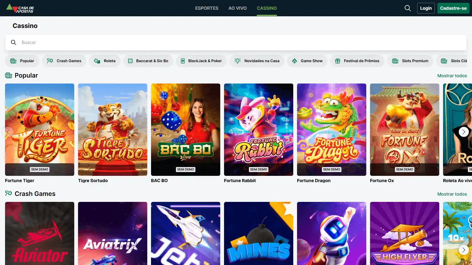 Casa de Apostas Casino screenshot 2