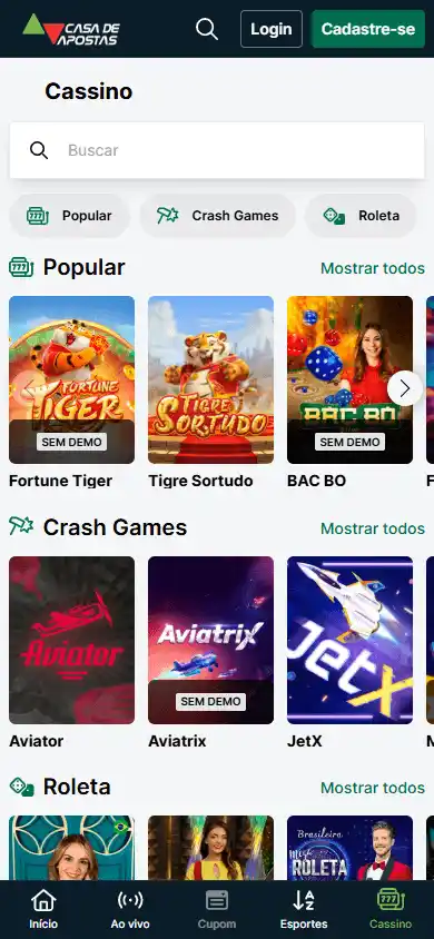 Casa de Apostas Casino screenshot 5