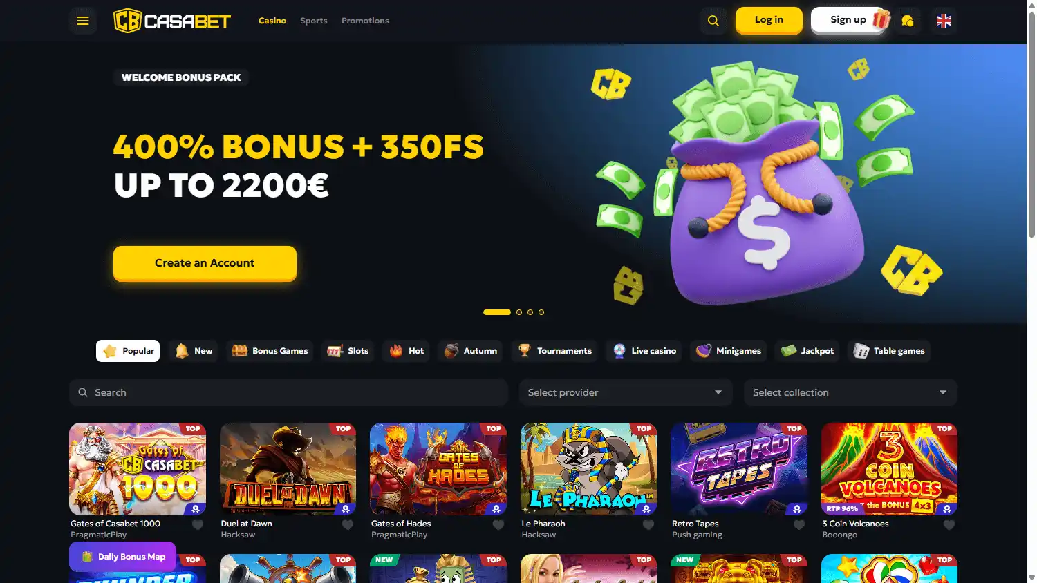 Casabet.io Casino screenshot 2