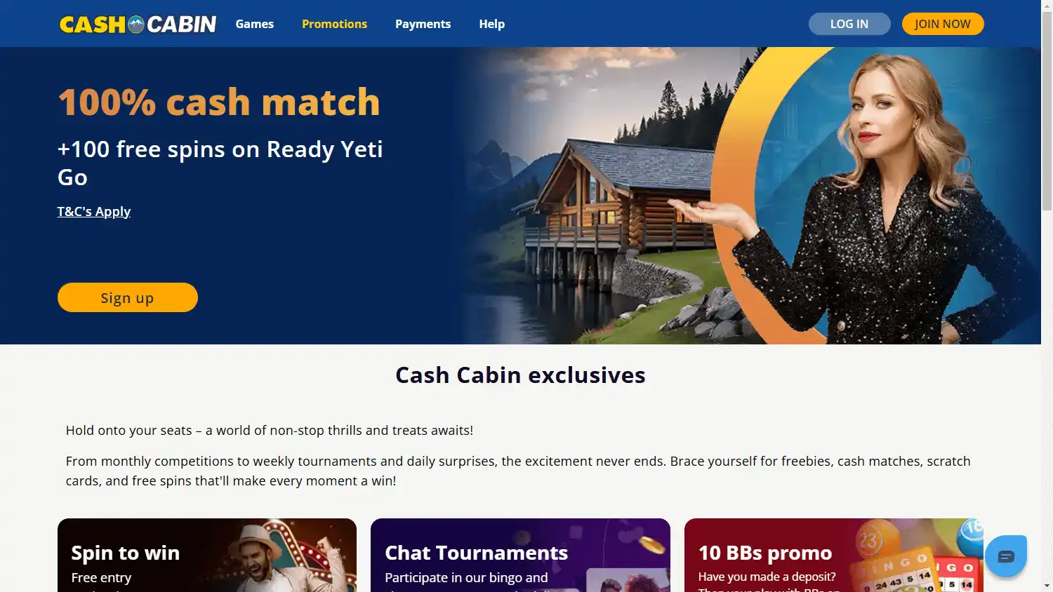 Cash Cabin Casino screenshot 3