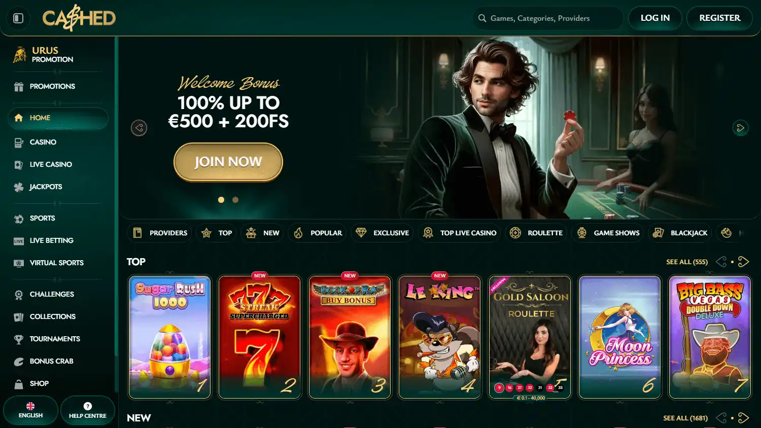 Cashed Casino screenshot 1