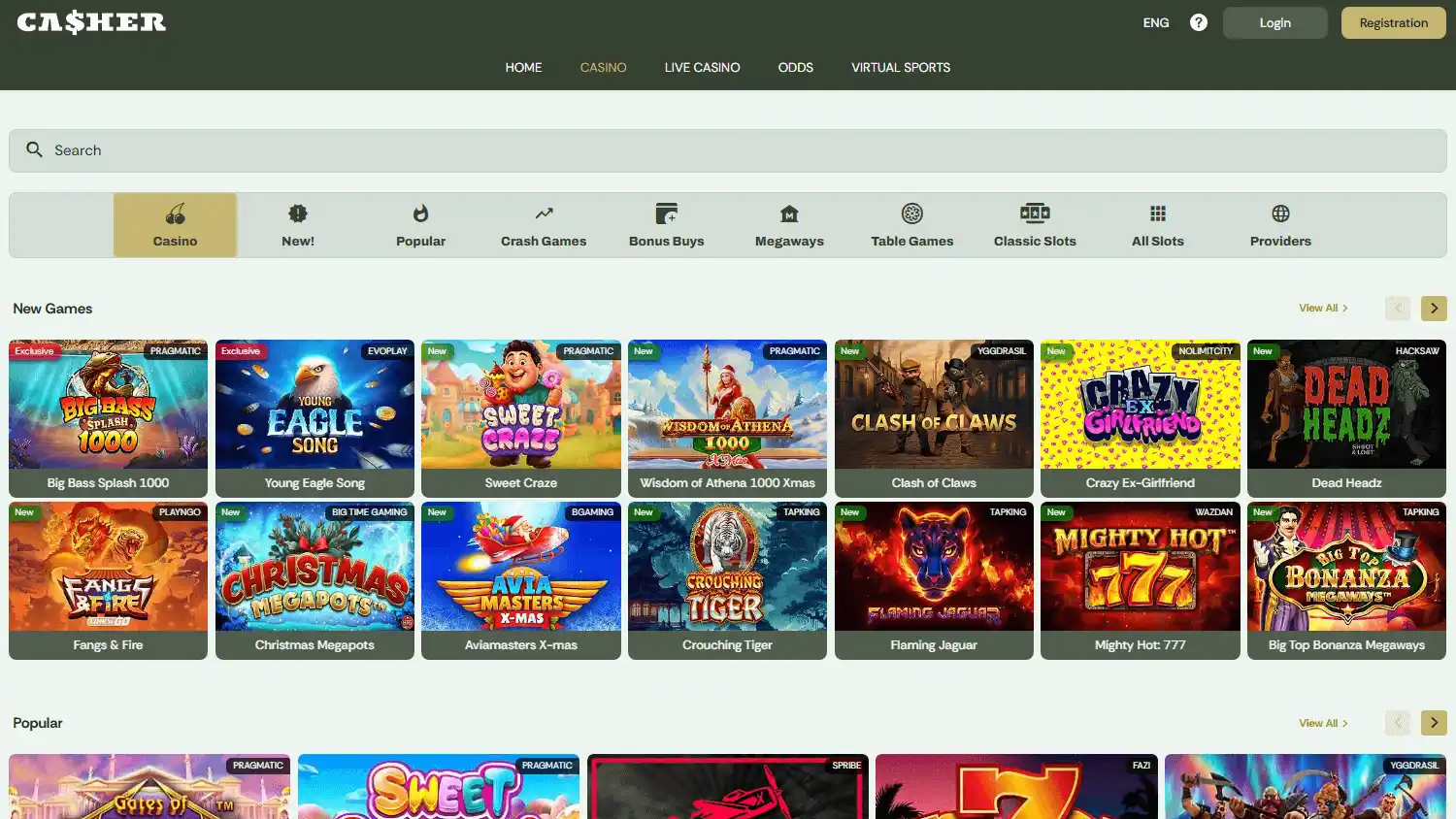 Casher Casino screenshot 2