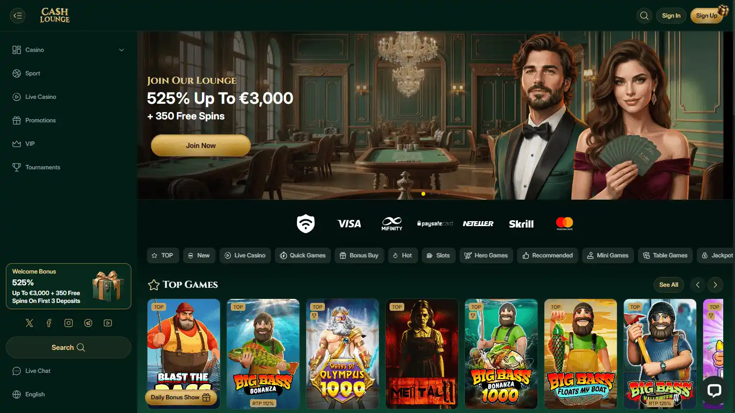 Cashlounge Casino screenshot 1