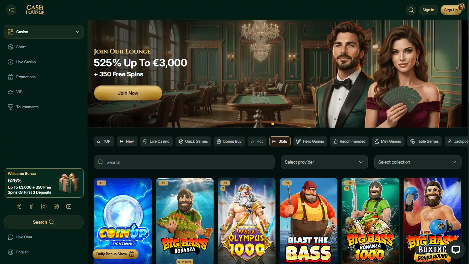 Cashlounge Casino screenshot 2