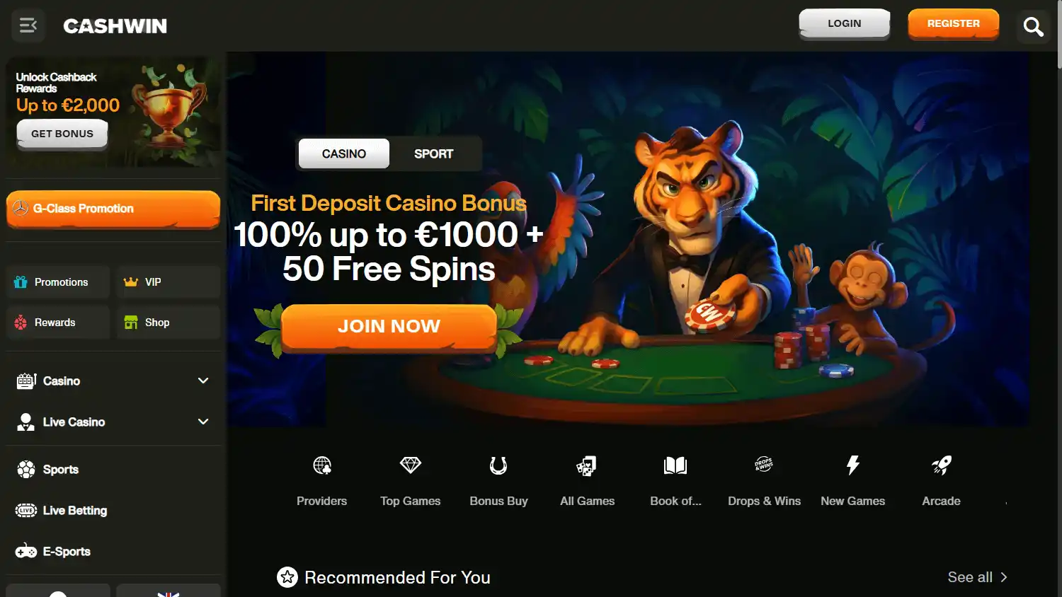 Cashwin Casino screenshot 1