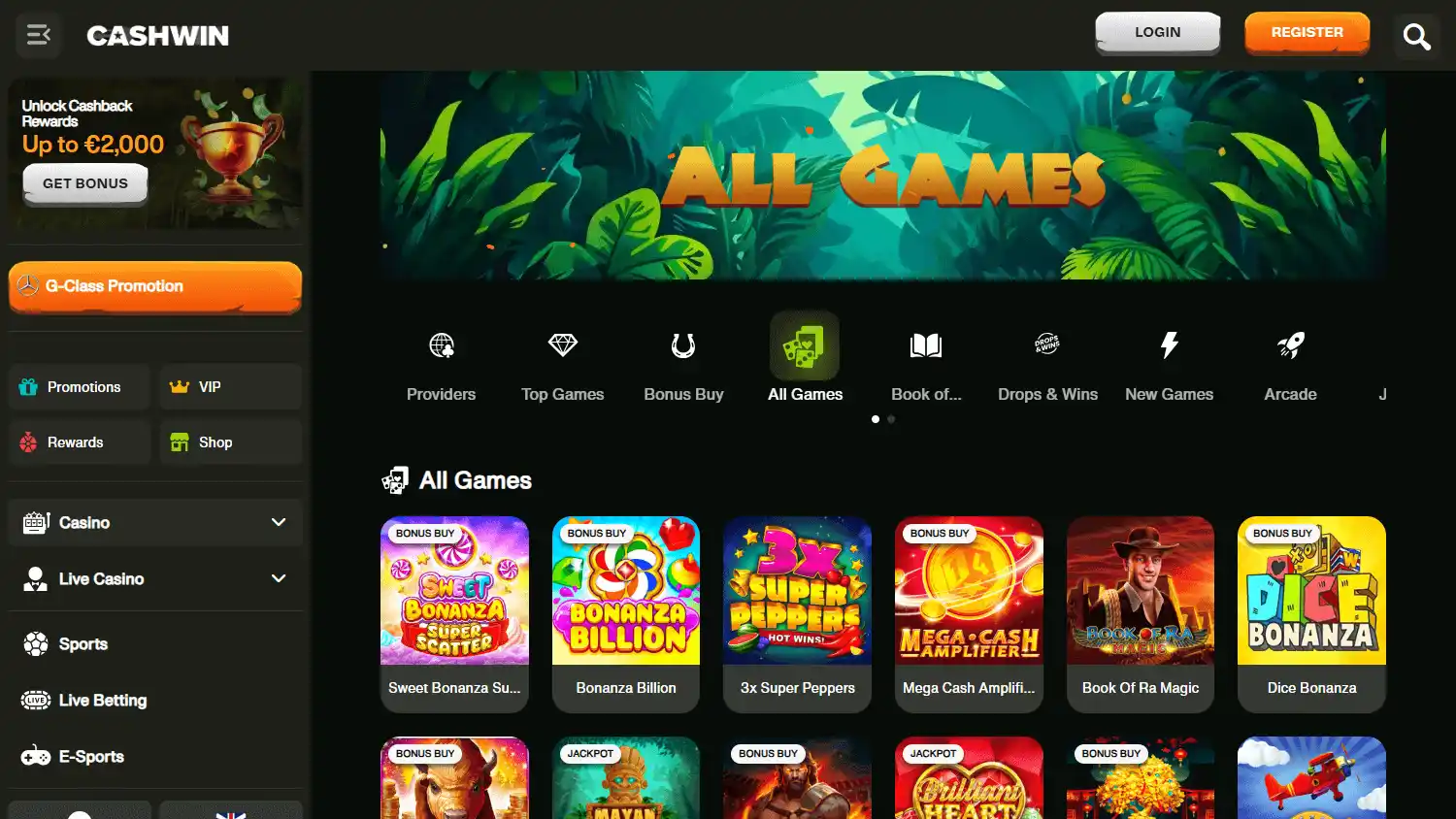 Cashwin Casino screenshot 2