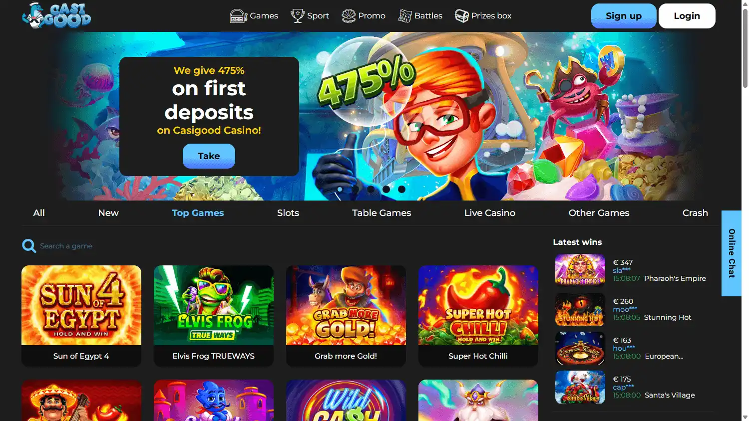 Casigood Casino screenshot 1