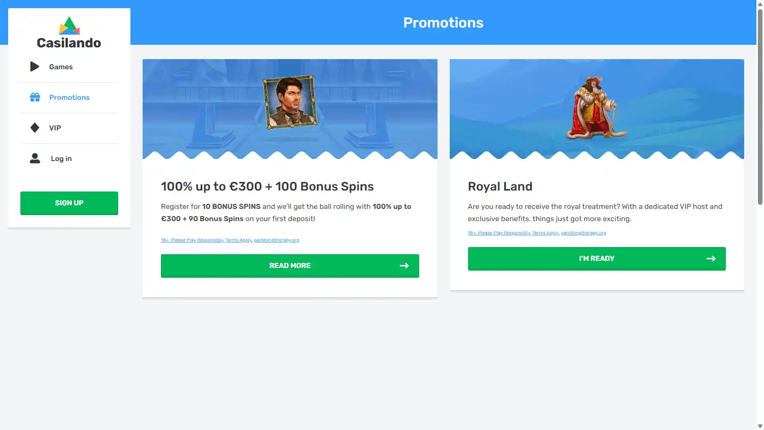 Casilando Casino screenshot 2