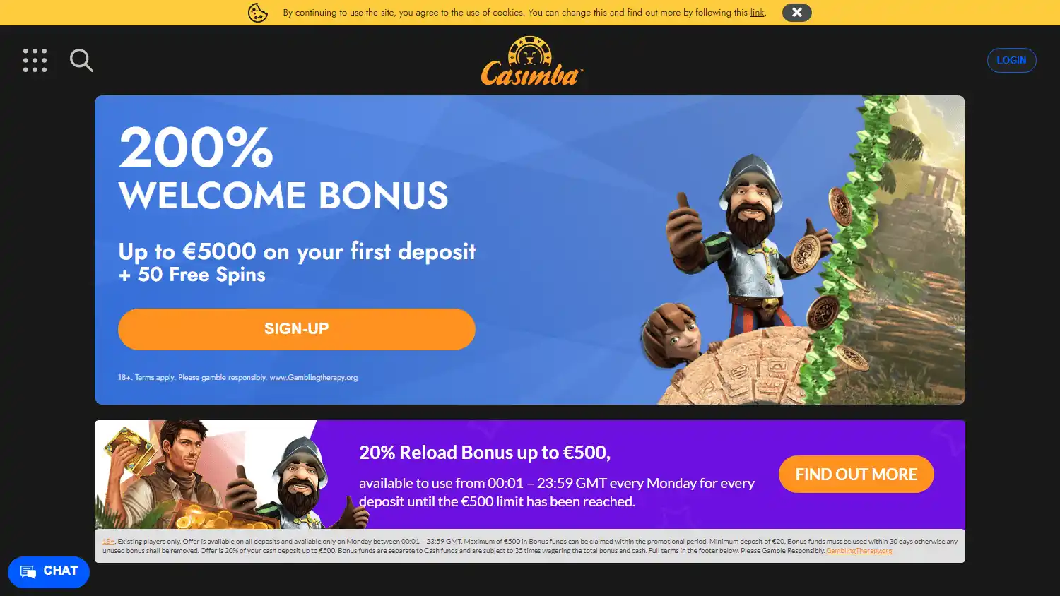 Casimba Casino screenshot 1