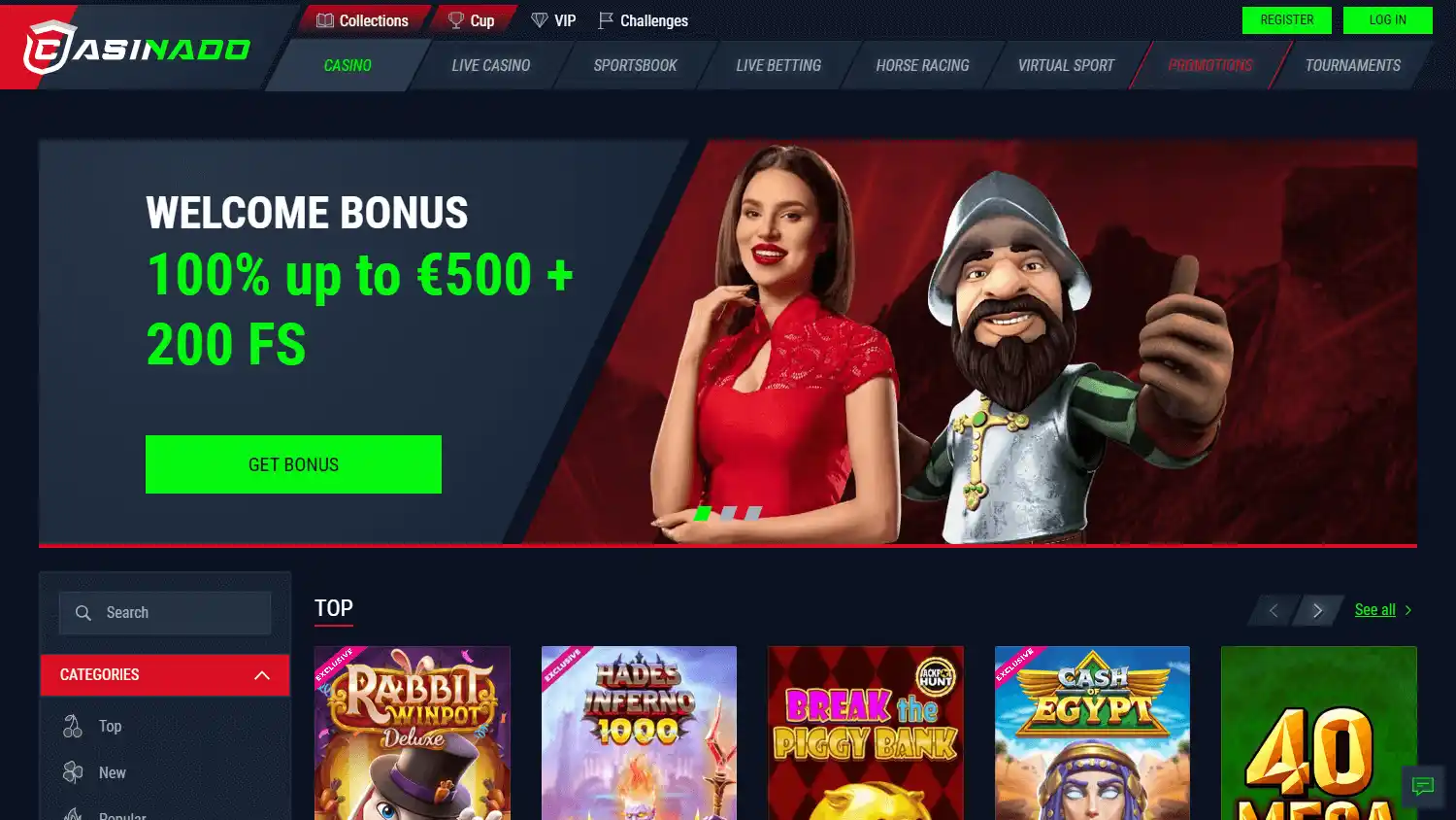 Casinado Casino screenshot 2