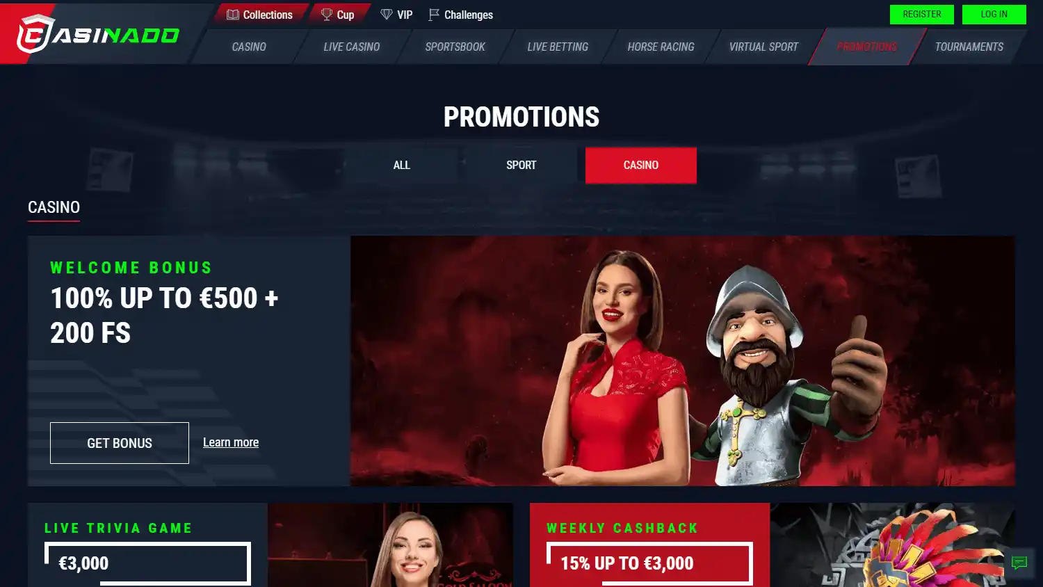 Casinado Casino screenshot 3