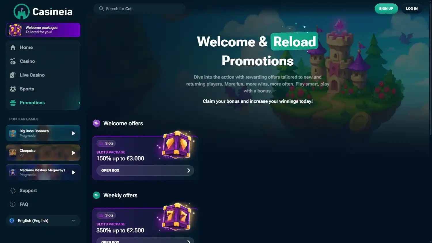 Casineia Casino screenshot 3