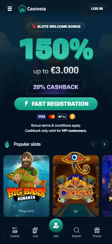 Casineia Casino screenshot 4