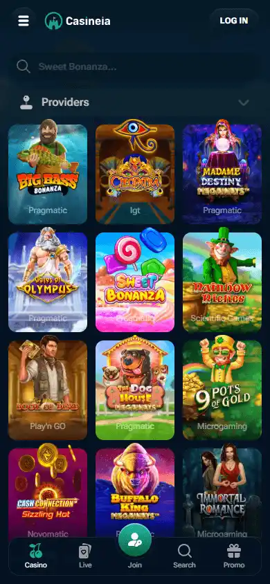 Casineia Casino screenshot 5