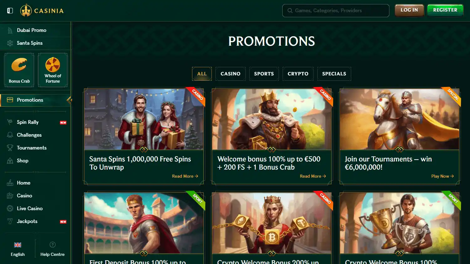 Casinia Casino screenshot 4