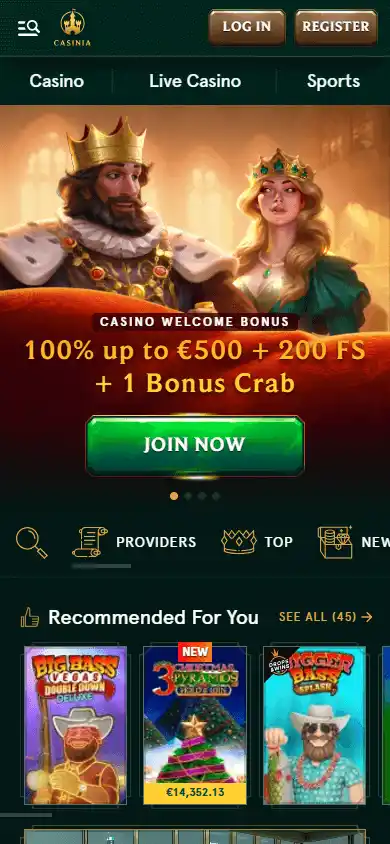 Casinia Casino screenshot 5