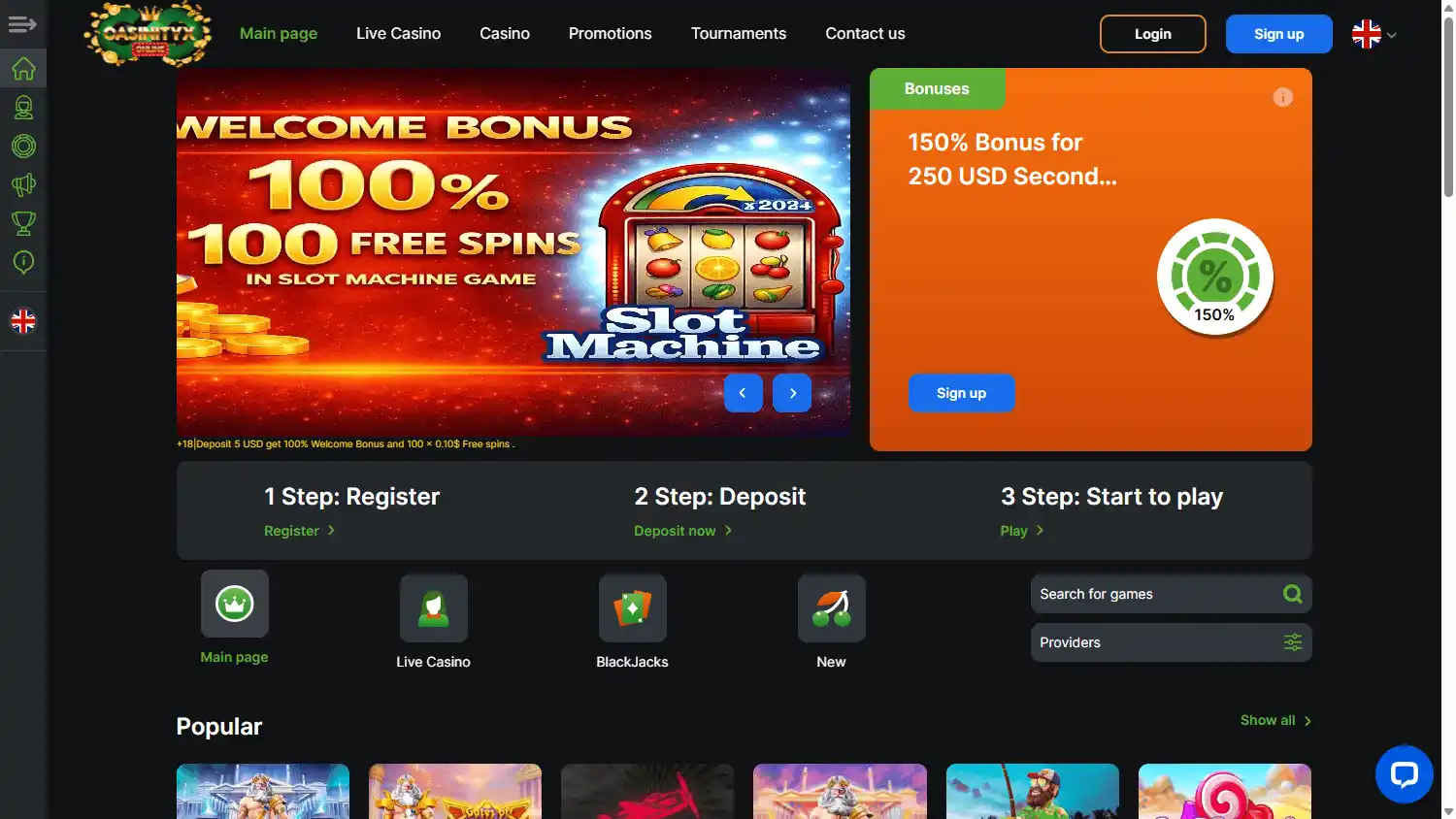 Casinityx Casino screenshot 1