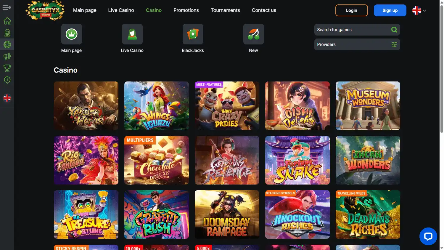 Casinityx Casino screenshot 2