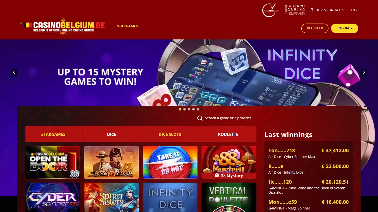 Casino Belgium screenshot 1