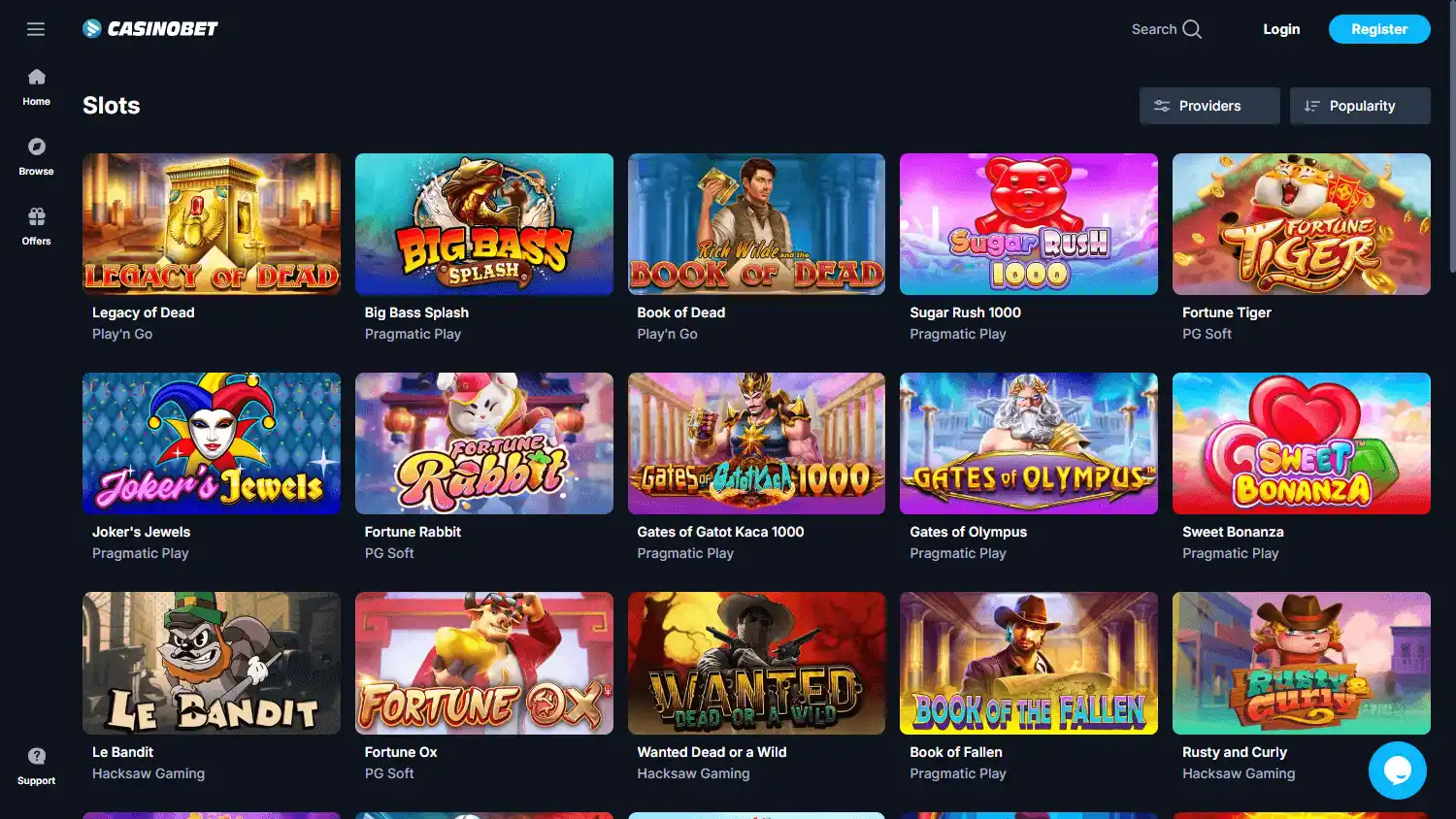 Casinobet Casino screenshot 2