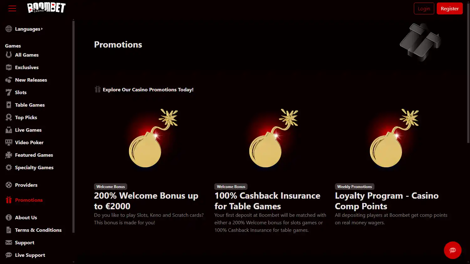 Boombet Casino screenshot 3