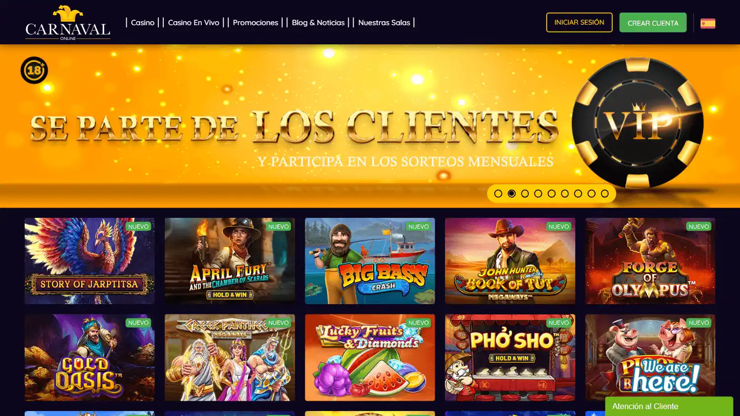 Casino Carnaval Online screenshot 1