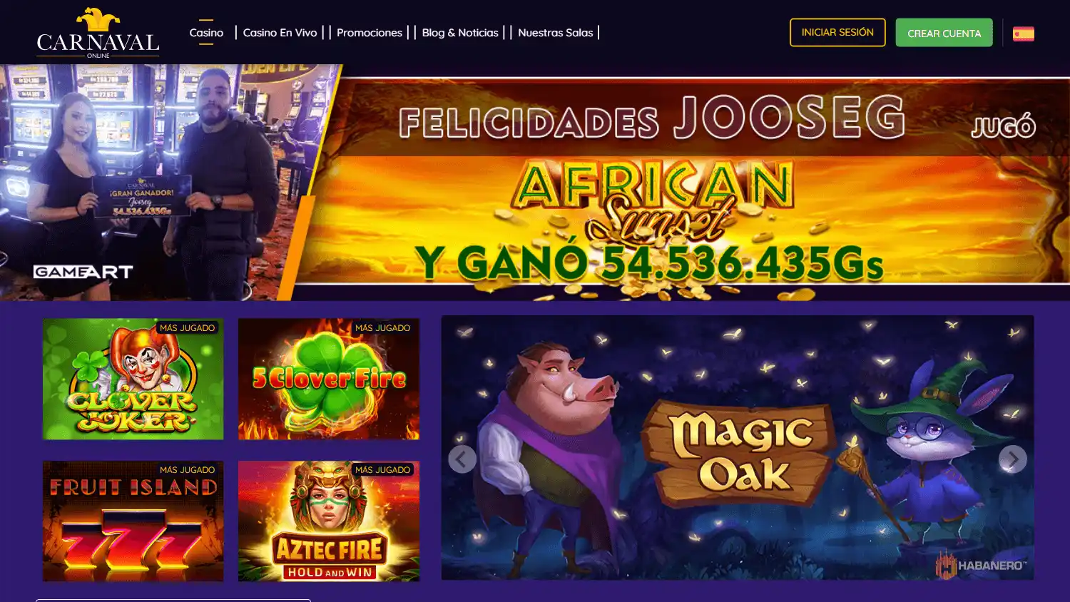 Casino Carnaval Online screenshot 2
