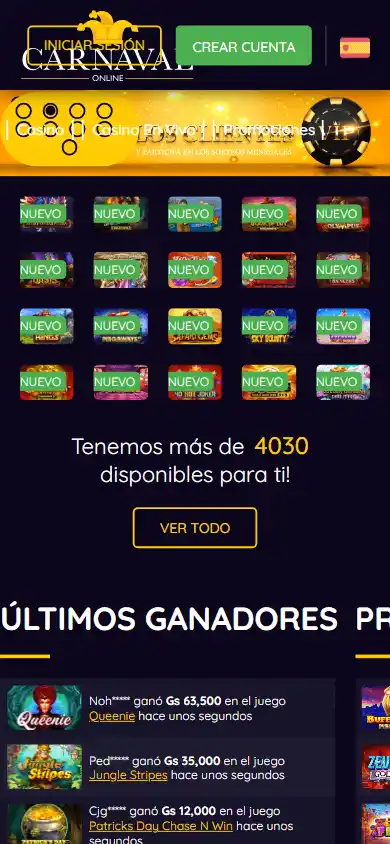 Casino Carnaval Online screenshot 3