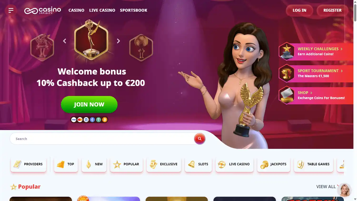 Casino Infinity screenshot 1