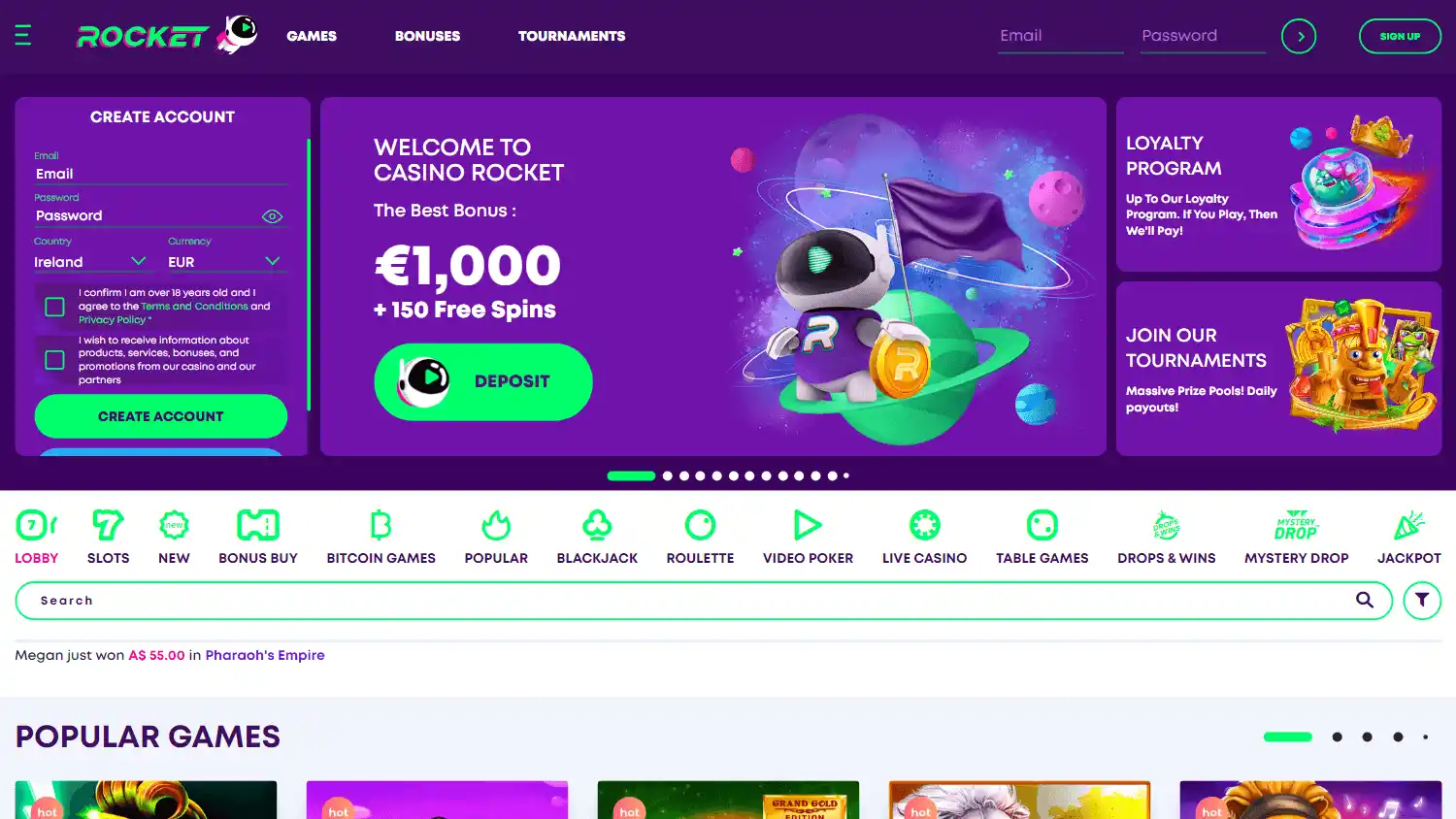 Casino Rocket screenshot 1