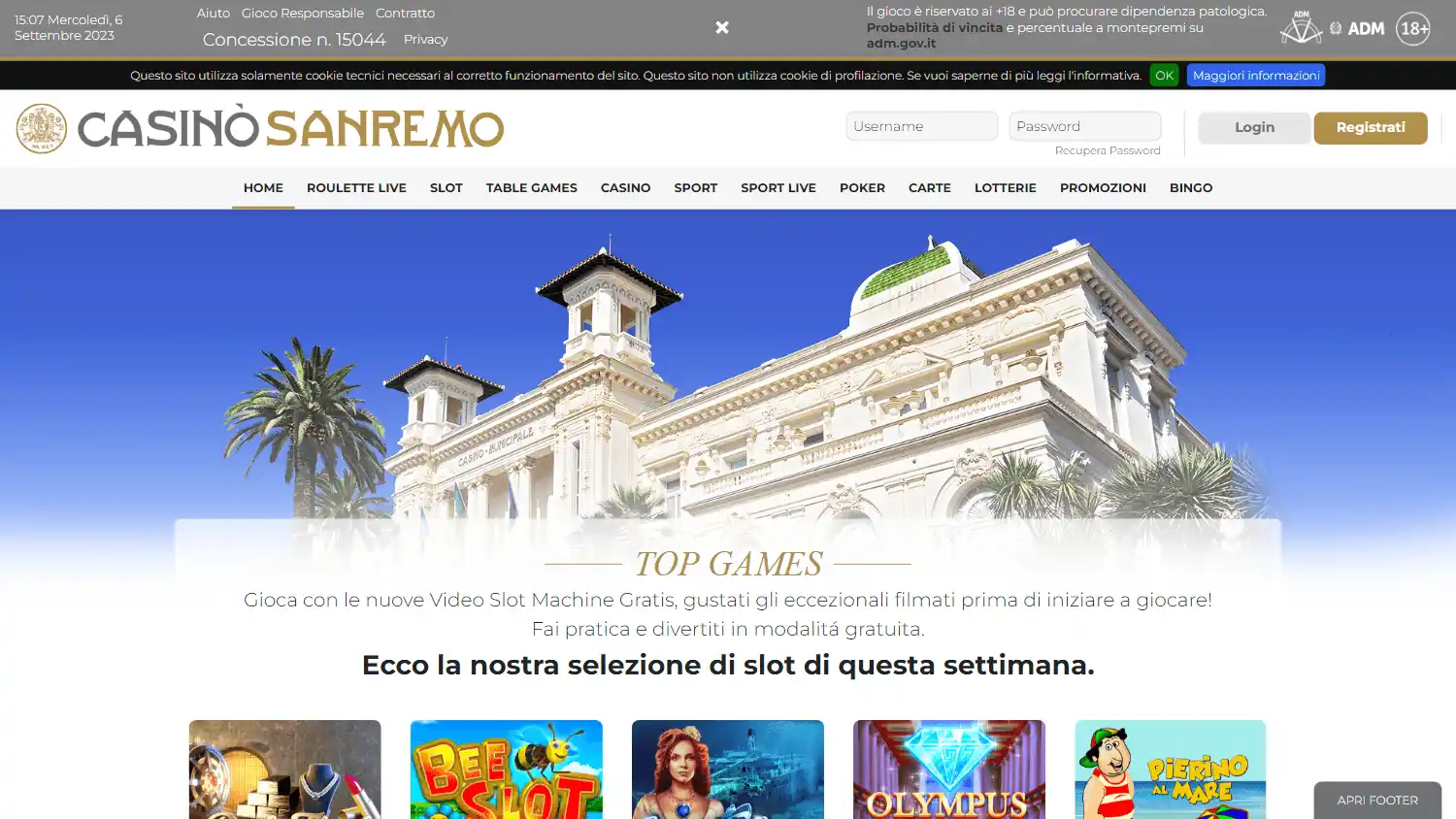 Casino Sanremo screenshot 1