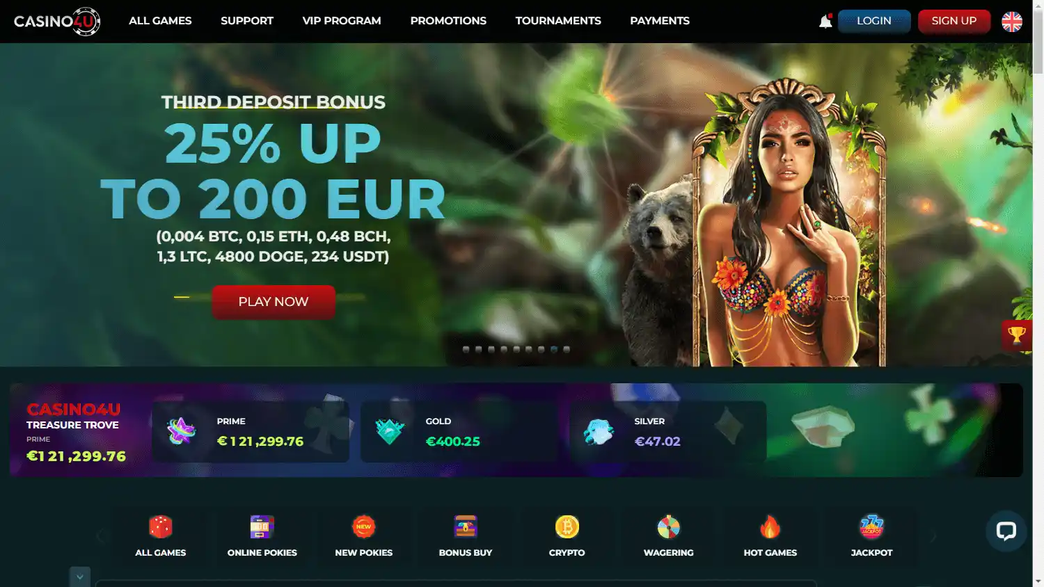 Casino4u screenshot 1