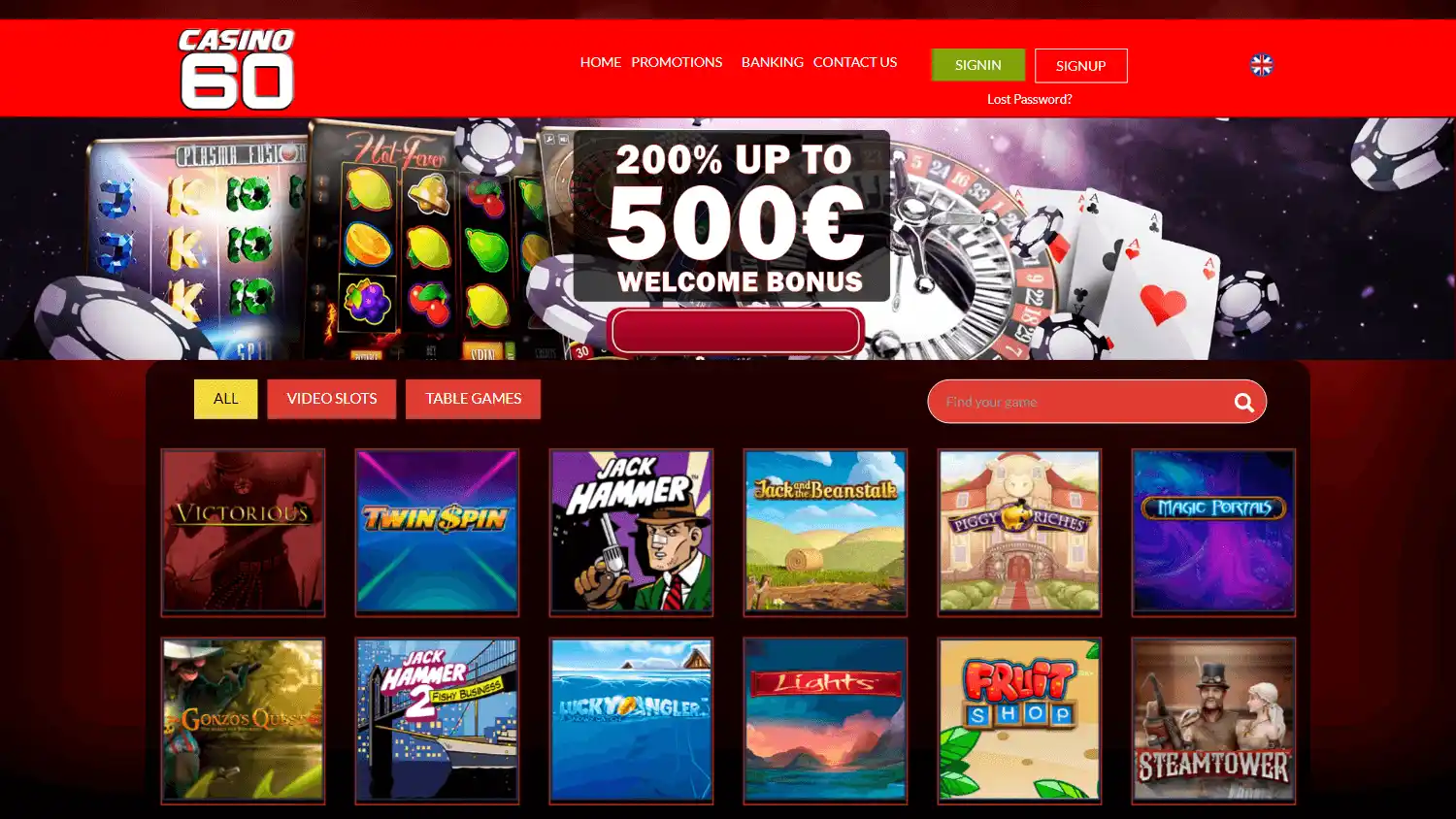 Casino60 screenshot 1